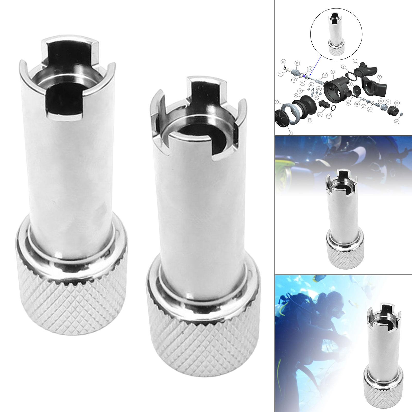 Aquatic Diving - Inline Scuba Second Stage Adjuster Chrome