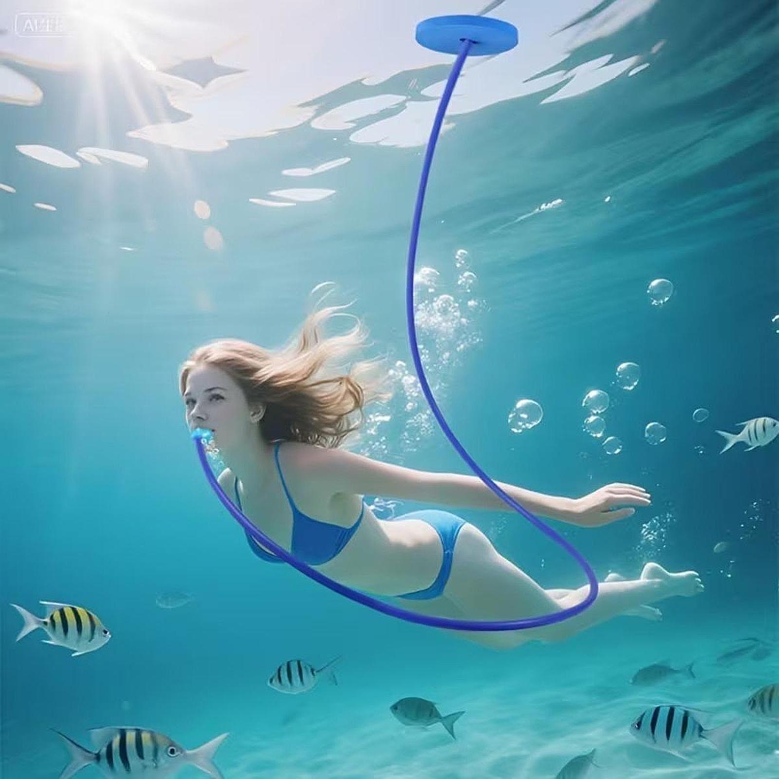 Aquatic Sports Equipment - Diving Snorkel Silicone Portable Full Dry
