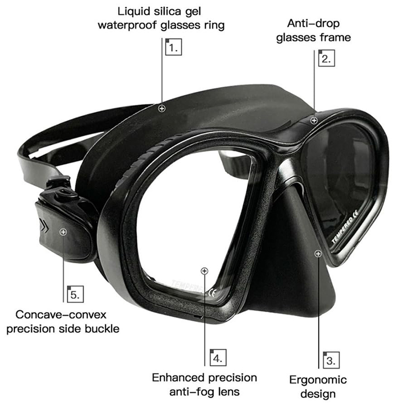 Freediving Mask Set Tempered G - Freediving Mask Set ulasan dan harga